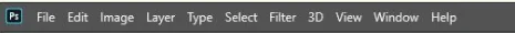 menu bar فتوشاپ