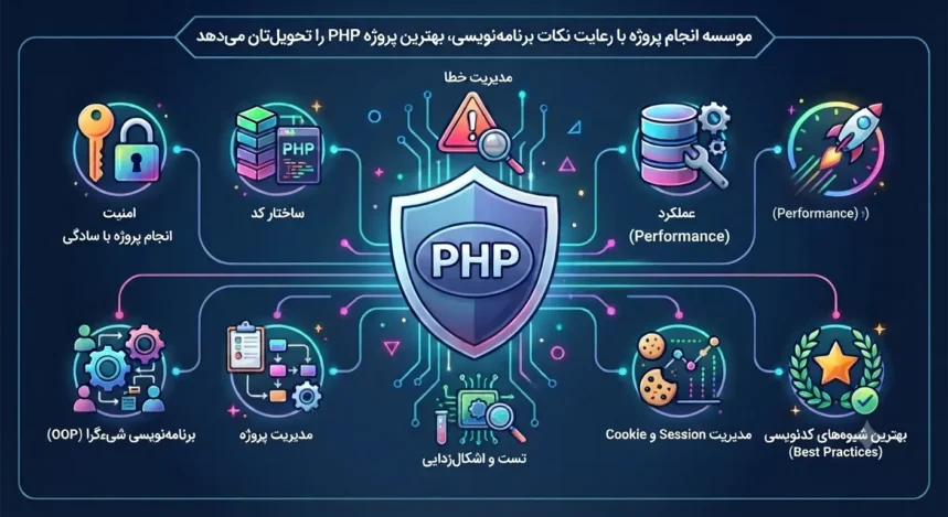 رعایت نکات برنامه نویسی php