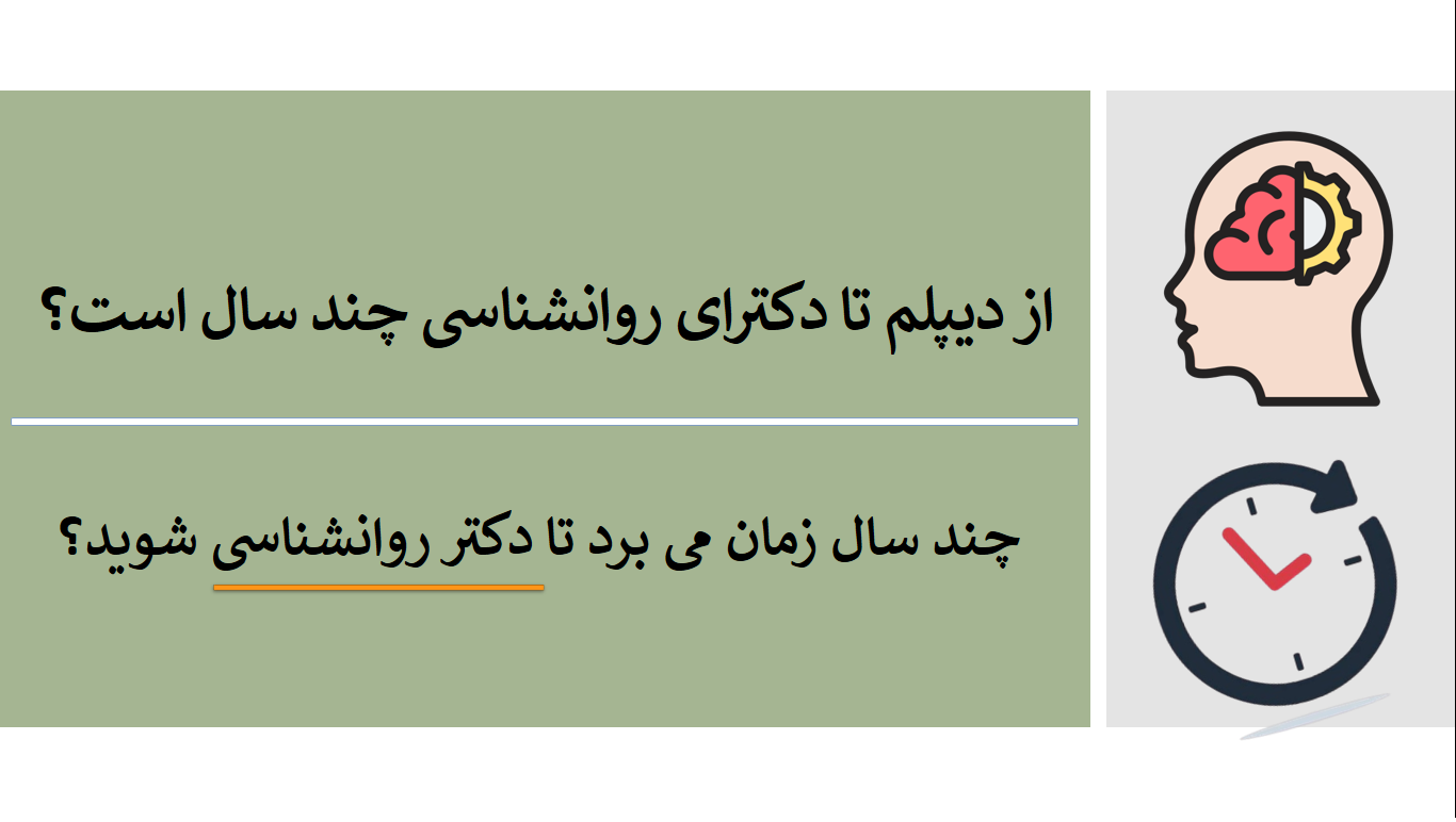 از دیپلم تا دکترای روانشناسی چند سال است