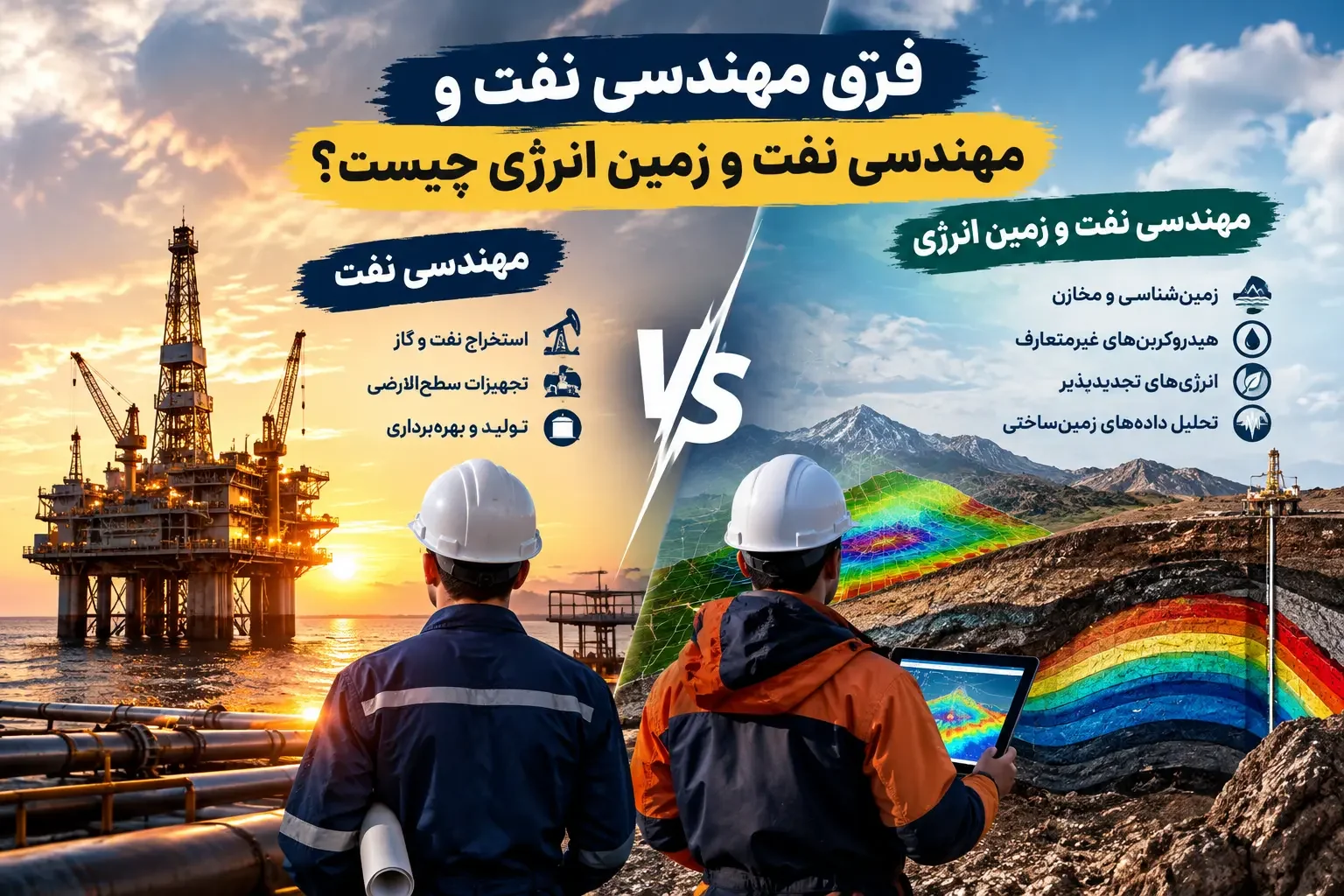 فرق مهندسی نفت با مهندسی نفت و زمین انرژی چیست
